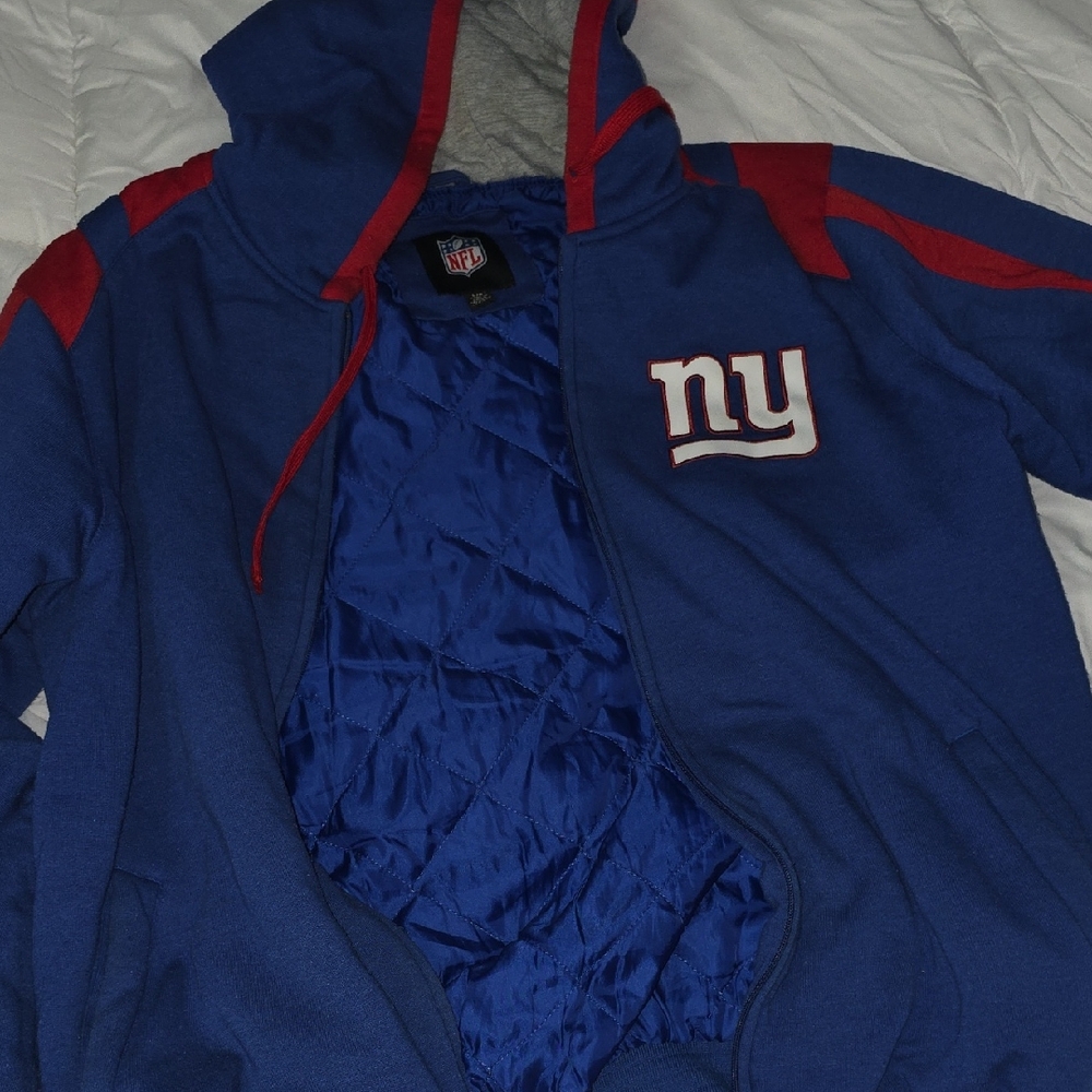 Blue and Red NFL Hoodie Lined
